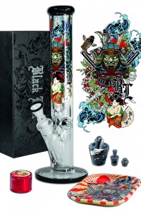 Ice Bong RONIN + GEISHA Black Leaf Boxed