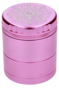 Grinder Black Leaf CNC Flower Pink