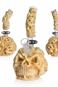  Стеклянный бонг Skull Classic 25см