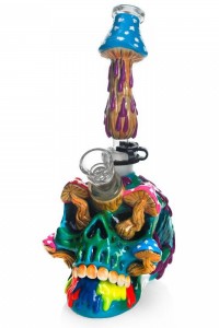  Стеклянный бонг Skull Shroom 25см