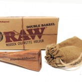 Дерев'яний мундштук RAW Double Barrel Wooden King Size
