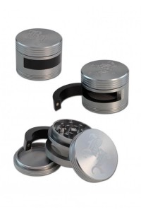  'BL' 'Dooor' Aluminium Grinder 3-part w. Door 64mm Titan
