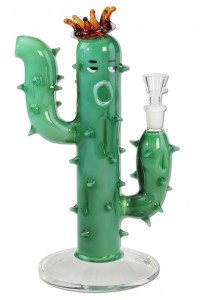 Бонг "Black Leaf" Cactus green with Crown