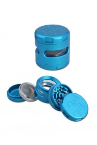 'BL' 'Windoz' Aluminium Grinder 4-part 62mm blue 'BL' 'Windoz' Aluminium Grinder 4-part 62mm blue
