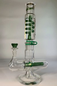 Айс Бонг |  Phoenix Glycerin Cross Inline Perc |  Weed Glass |  35cm wt7 