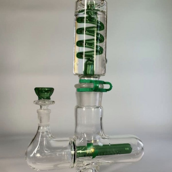 Айс Бонг |  Phoenix Glycerin Cross Inline Perc |  Weed Glass |  35cm wt7 
