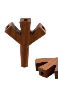 Дерев'яна Трубка Triple Hole Black 8,5cm