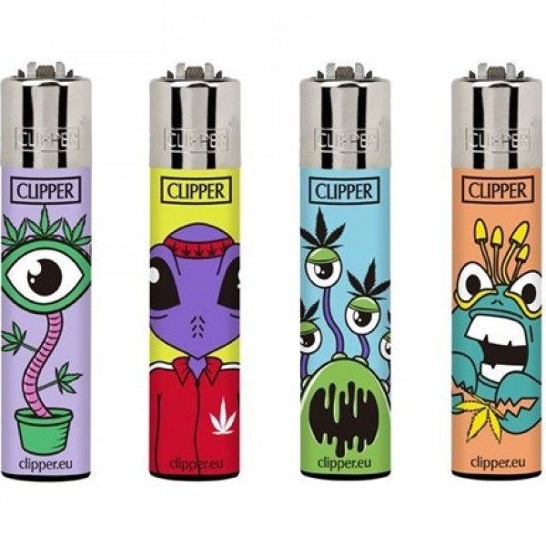Зажигалка Clipper monster weed 2