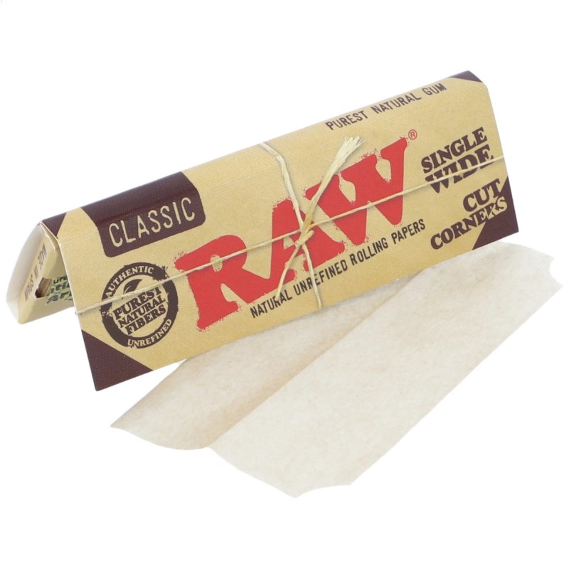 RAW Organic SW Cut Corners Hemp | Single Wide