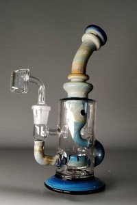 Oil Бонг Recycler OG | Colour Rod Drum 23см
