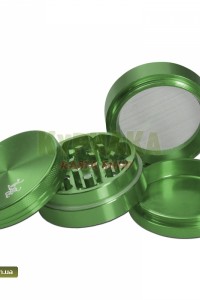 Black Leaf Aluminium Grinder 4part Green