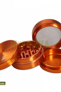 Black Leaf Aluminium Grinder 4part ORANGE Black Leaf Aluminium Grinder 4part ORANGE