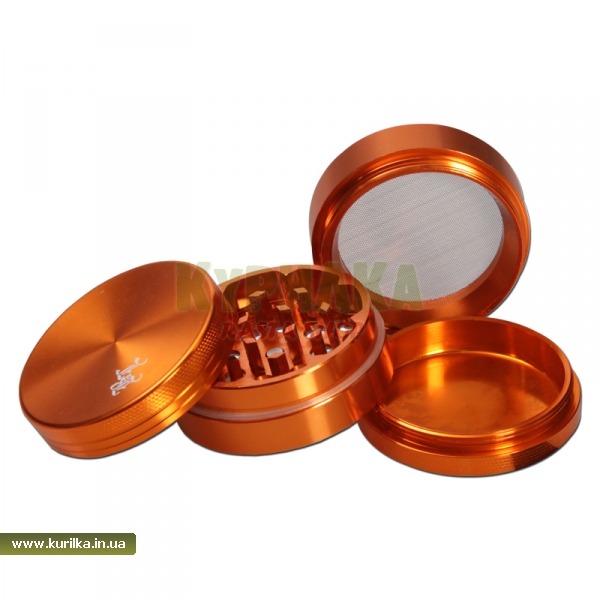 Black Leaf Aluminium Grinder 4part ORANGE