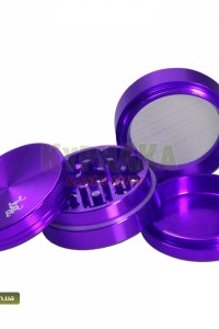 Black Leaf" Weed Grinder, 4pc, Purple Black Leaf" Weed Grinder, 4pc, Purple