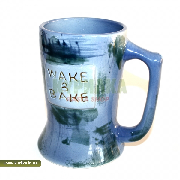HC Smoking Mug W&B " blue patterns"