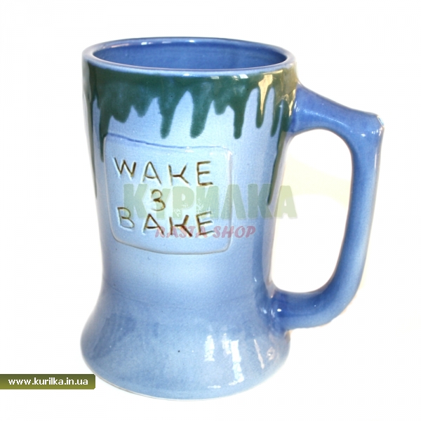 HC Smoking Mug W&B "blue streaks"