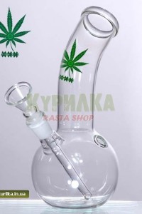 Компактный бонг Amsterdam Leaf – 18см Компактный бонг Amsterdam Leaf – 18см