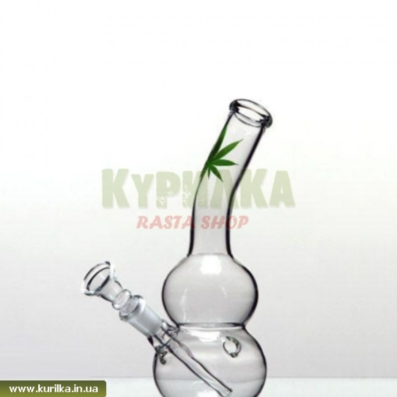 Мини бонг Glass Leaf - Bubbles -19 см Мини бонг Glass Leaf - Bubbles -19 см