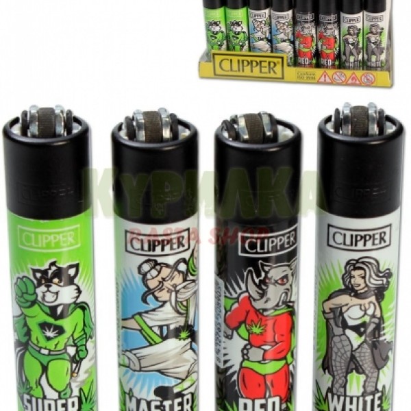 PU CC WEED HE "Clipper" Lighter "Weed Heroes"