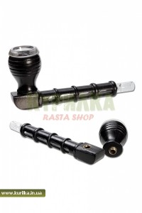 Wood Pipe 2-part with Glass Bowl Wood Pipe 2-part with Glass Bowl