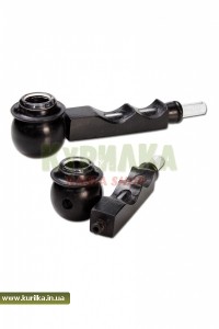 Wood Pipe with Glass Bowl Wood Pipe with Glass Bowl